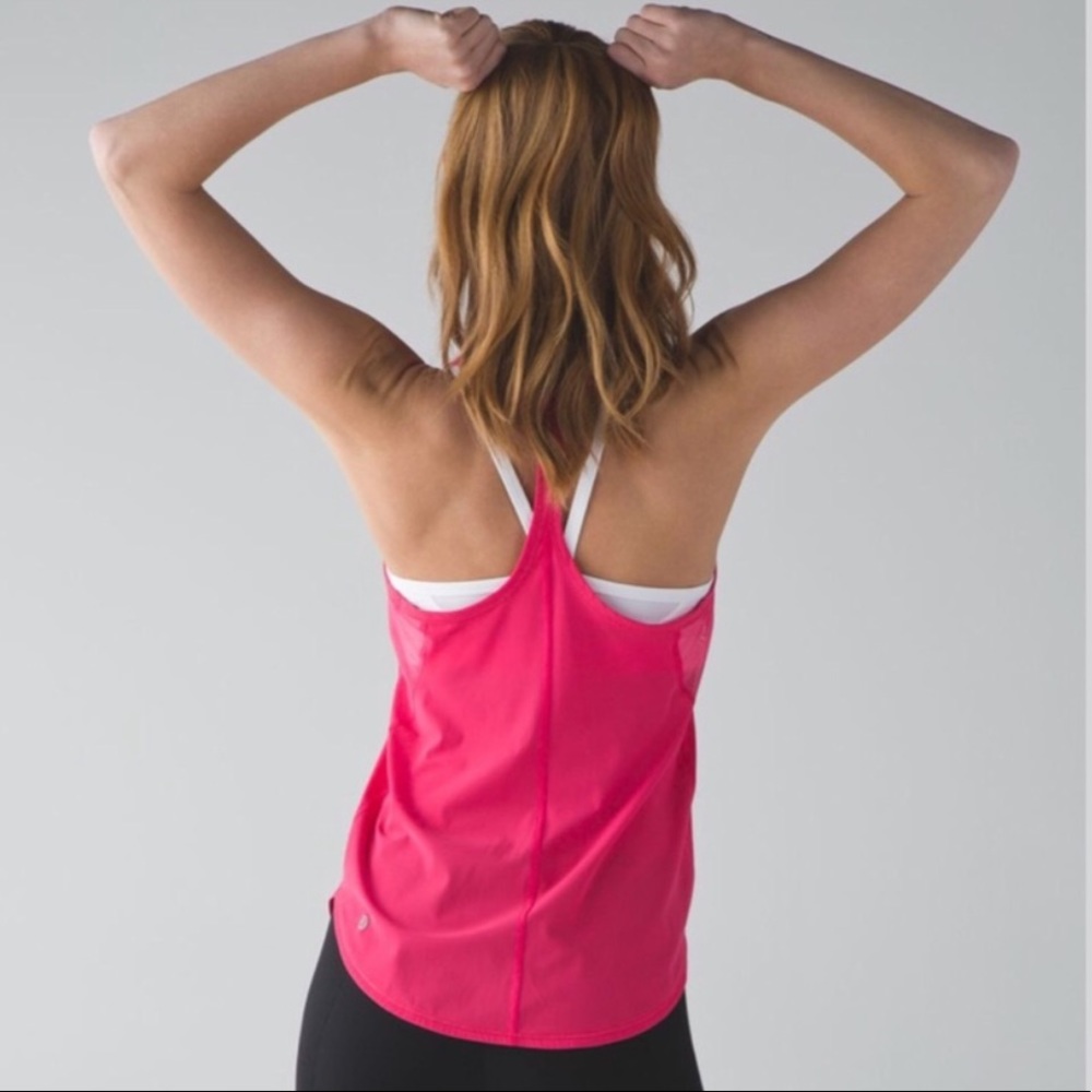 Lululemon Mesh Cut Fast Lane Singlet in Boom Juice